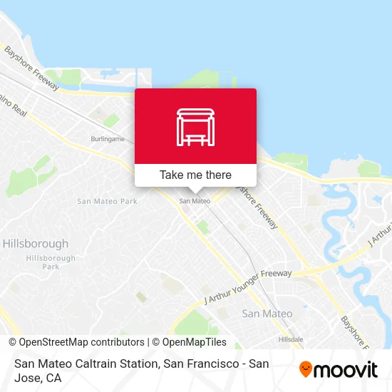 San Mateo Caltrain Station map