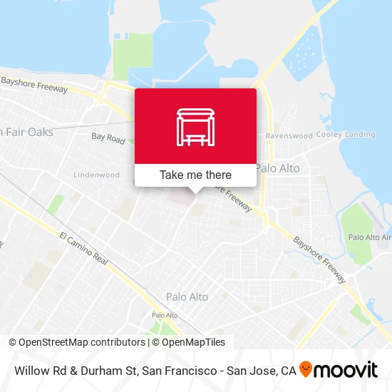 Willow Rd & Durham St map
