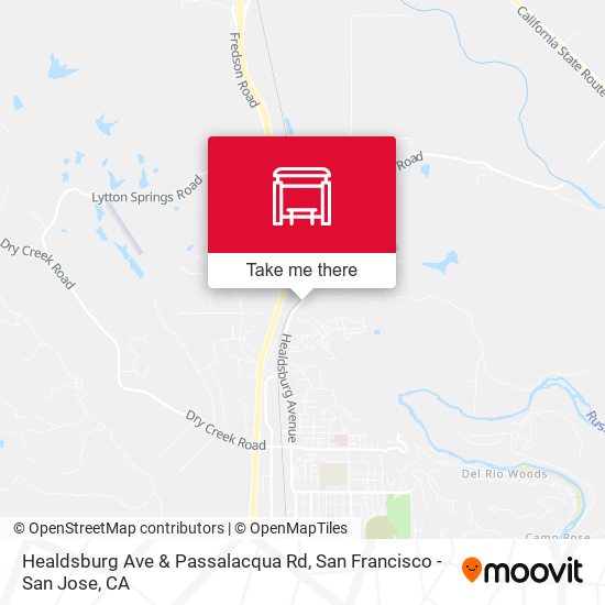 Healdsburg Ave & Passalacqua Rd map