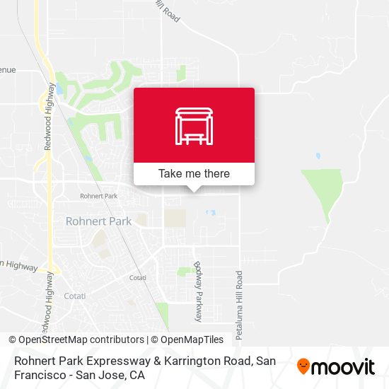 Rohnert Park Expressway & Karrington Road map