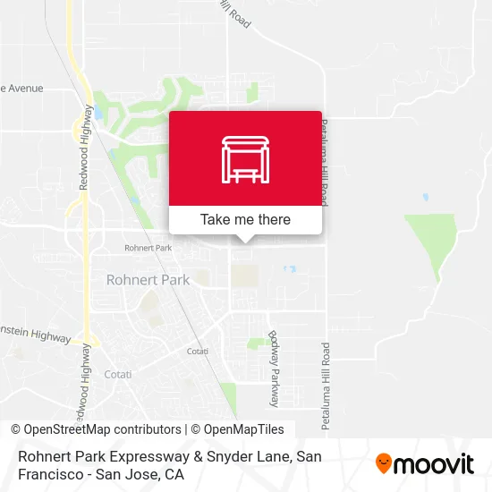 Rohnert Park Expressway & Snyder Lane map