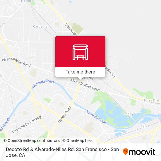 Decoto Rd & Alvarado-Niles Rd map