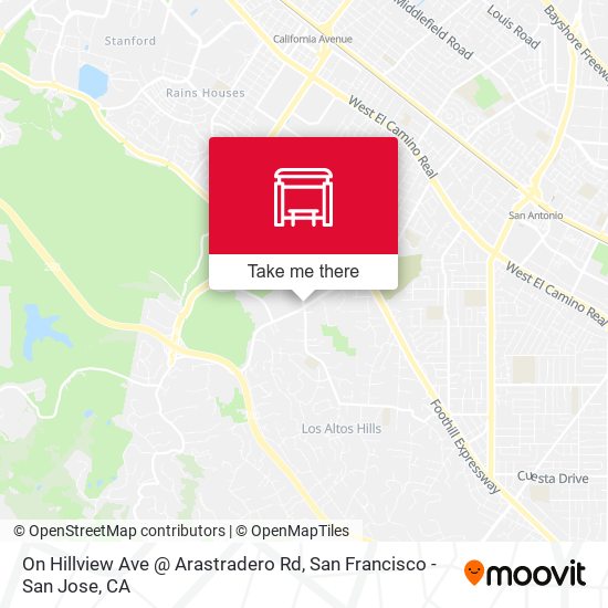On Hillview  Ave @ Arastradero Rd map