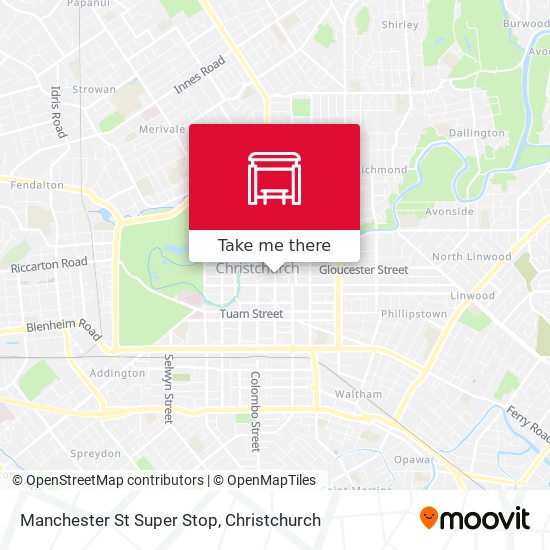 Manchester St Super Stop map