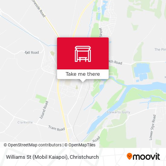 Williams St (Mobil Kaiapoi) map