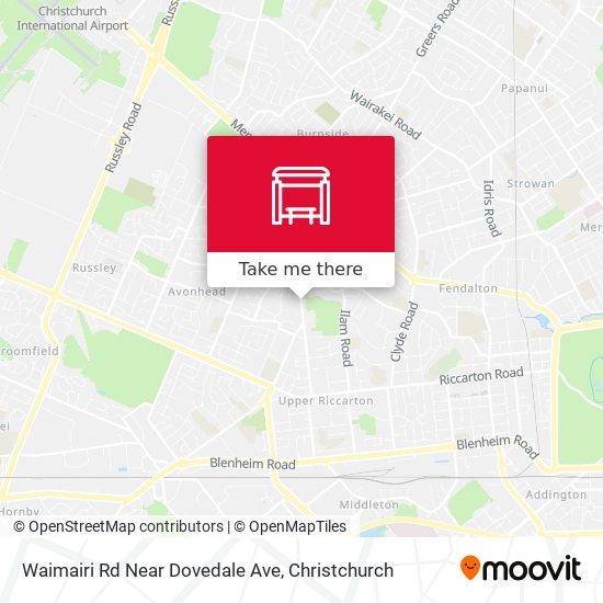 Waimairi Rd Near Dovedale Ave map