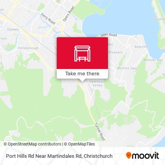 Port Hills Rd Near Martindales Rd map