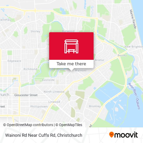 Wainoni Rd Near Cuffs Rd map