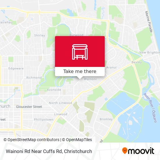 Wainoni Rd Near Cuffs Rd map