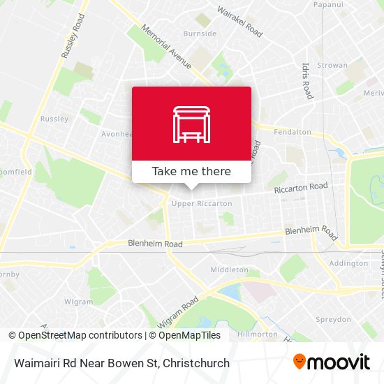 Waimairi Rd Near Bowen St map