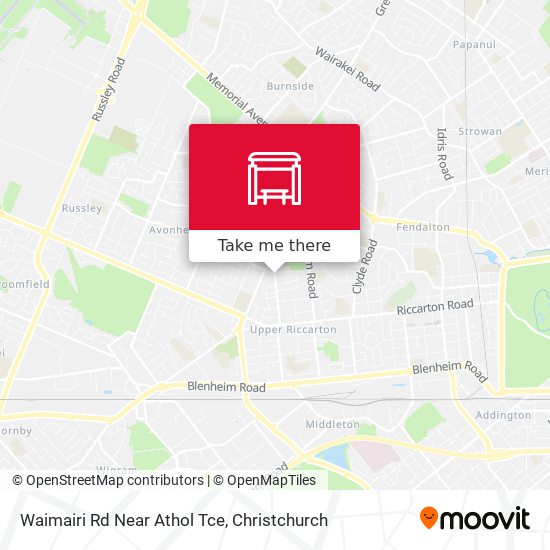 Waimairi Rd Near Athol Tce map