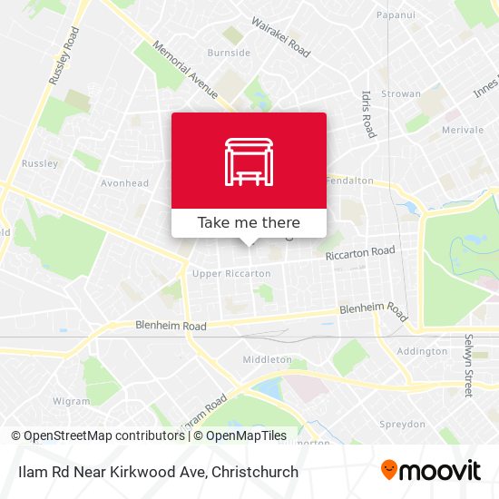 Ilam Rd Near Kirkwood Ave map