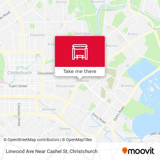 Linwood Ave Near Cashel St map
