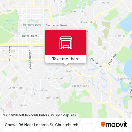 Opawa Rd Near Locarno St map