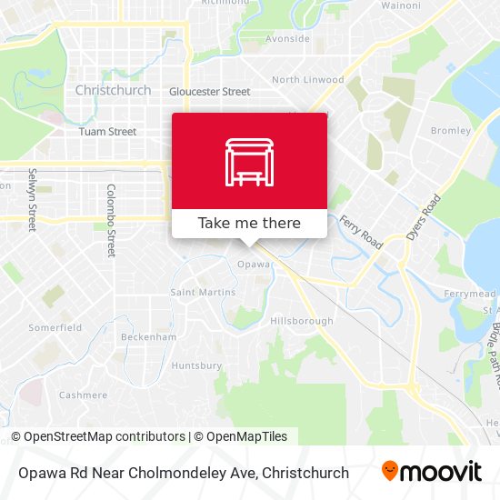 Opawa Rd Near Cholmondeley Ave map