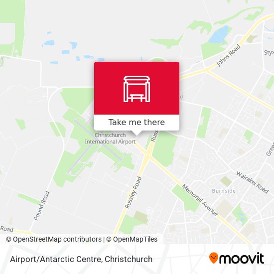 Airport/Antarctic Centre map
