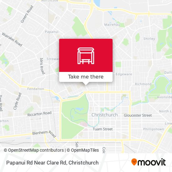 Papanui Rd Near Clare Rd map