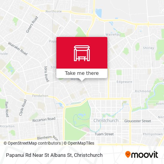 Papanui Rd Near St Albans St map