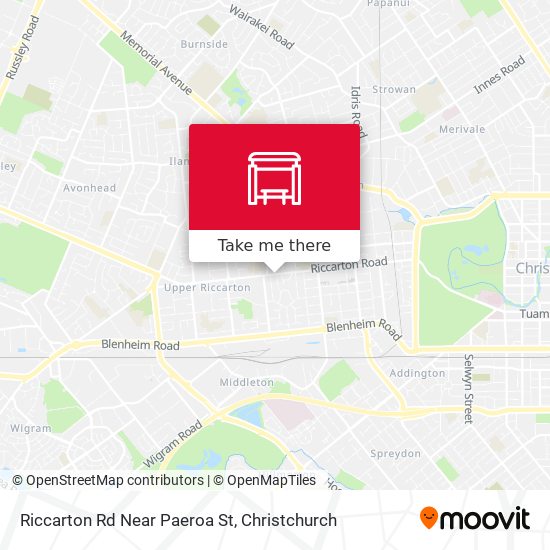 Riccarton Rd Near Paeroa St map