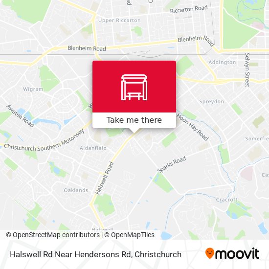 Halswell Rd Near Hendersons Rd map