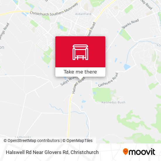 Halswell Rd Near Glovers Rd map