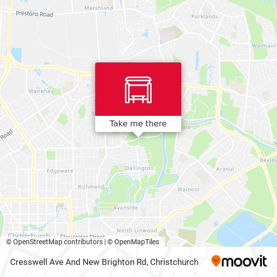 Cresswell Ave And New Brighton Rd map