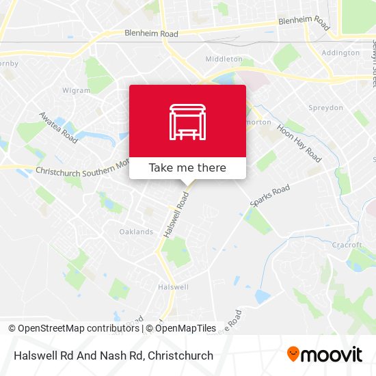 Halswell Rd And Nash Rd map