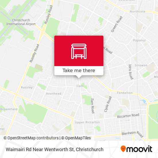 Waimairi Rd Near Wentworth St map