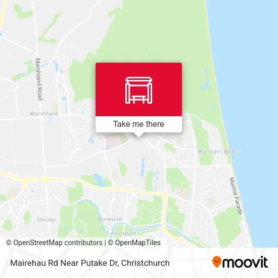 Mairehau Rd Near Putake Dr map
