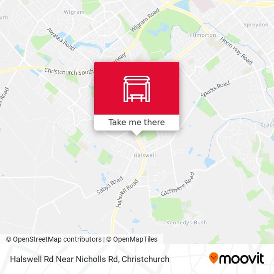 Halswell Rd Near Nicholls Rd map
