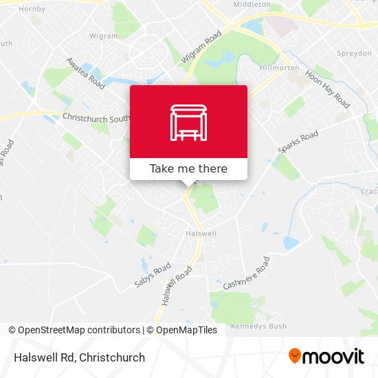 Halswell Rd map