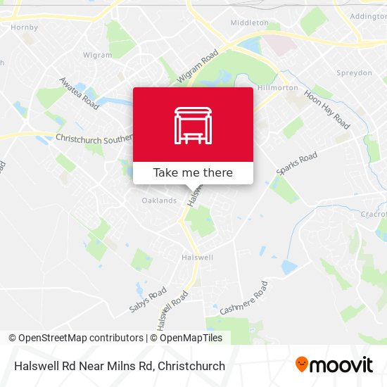 Halswell Rd Near Milns Rd map