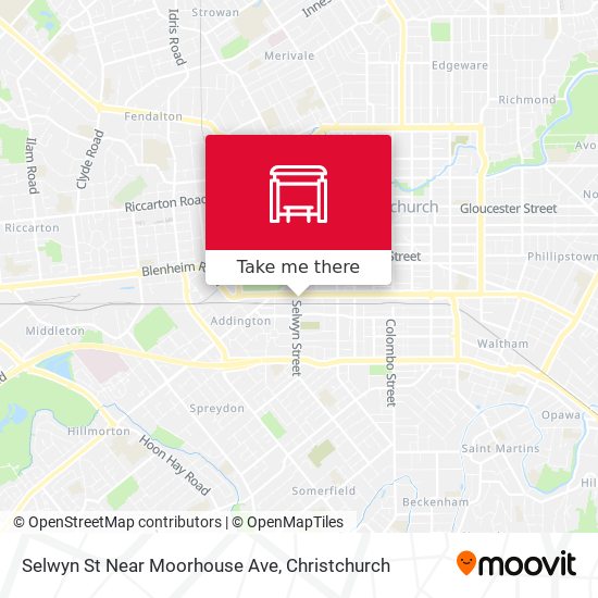 Selwyn St Near Moorhouse Ave map