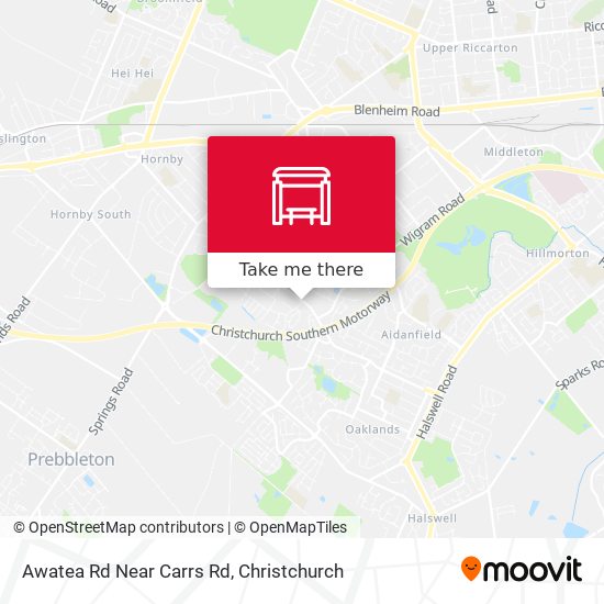 Awatea Rd Near Carrs Rd map