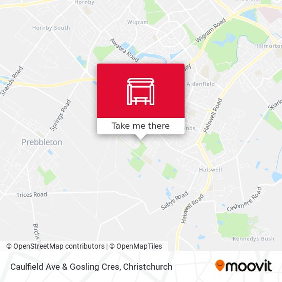 Caulfield Ave & Gosling Cres map