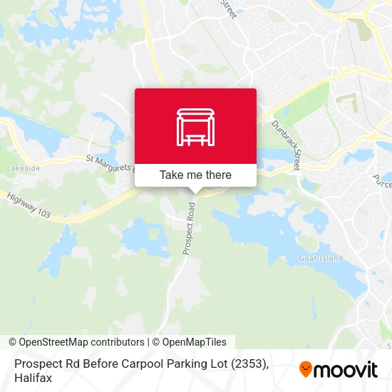 Prospect Rd Before Carpool Parking Lot (2353) map