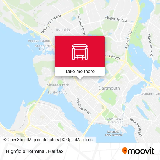 Highfield Terminal map