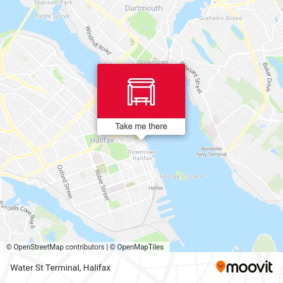 Water St Terminal map