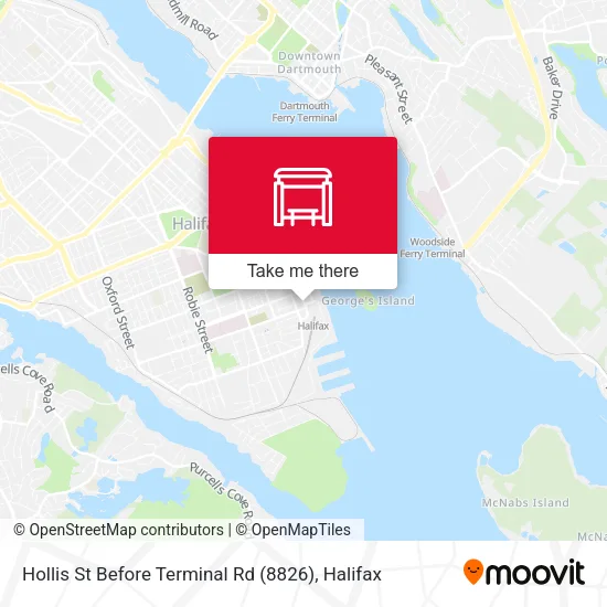 Hollis St Before Terminal Rd (8826) map