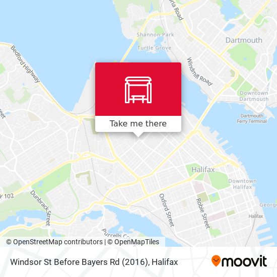 Windsor St Before Bayers Rd (2016) map