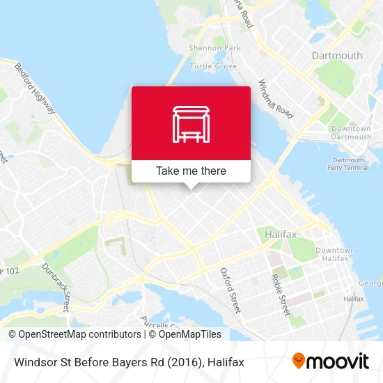 Windsor St Before Bayers Rd (2016) map