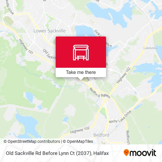 Old Sackville Rd Before Lynn Ct (2037) map