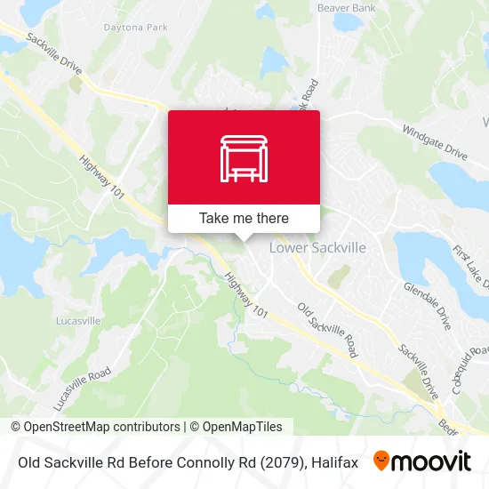 Old Sackville Rd Before Connolly Rd (2079) map