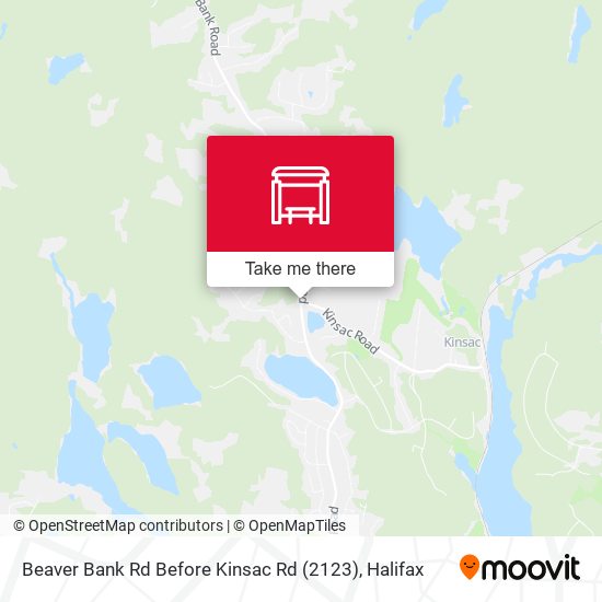 Beaver Bank Rd Before Kinsac Rd (2123) map