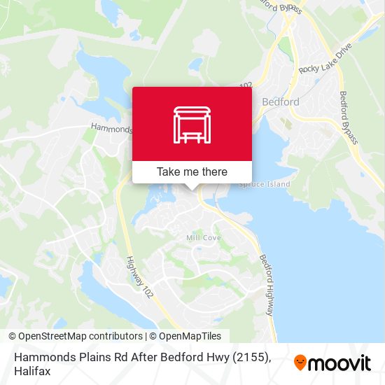 Hammonds Plains Rd After Bedford Hwy (2155) map