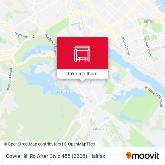 Cowie Hill Rd After Civic 455 (2208) map