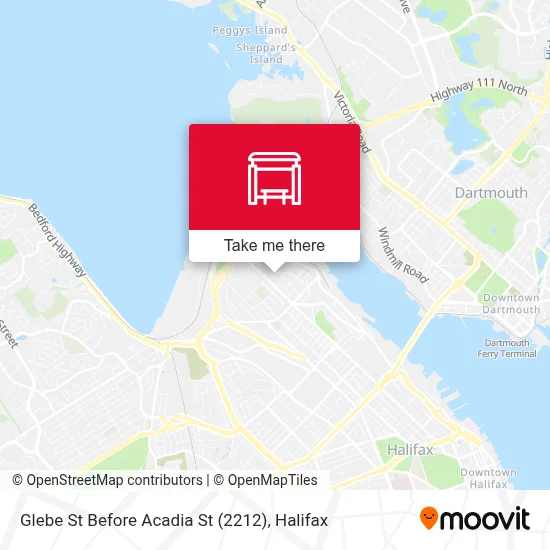 Glebe St Before Acadia St (2212) map