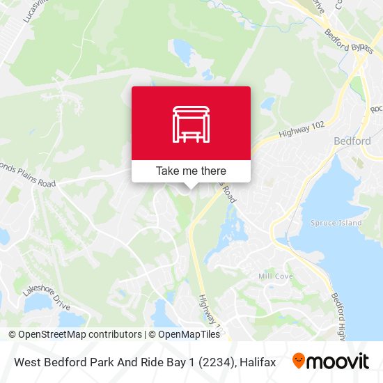 West Bedford Park And Ride Bay 1 (2234) map