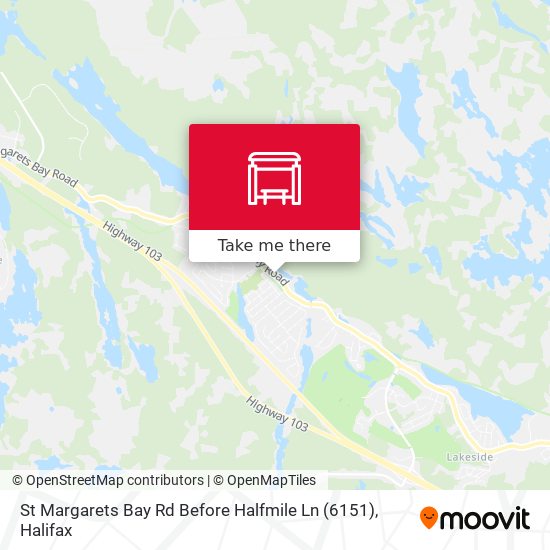 St Margarets Bay Rd Before Halfmile Ln (6151) map