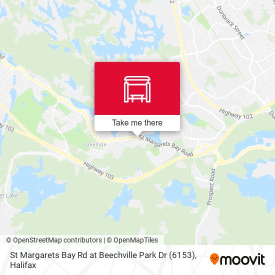 St Margarets Bay Rd at Beechville Park Dr (6153) map